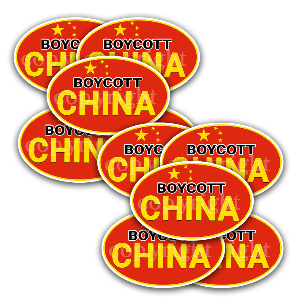 Boycott China Stickers 10 Decals