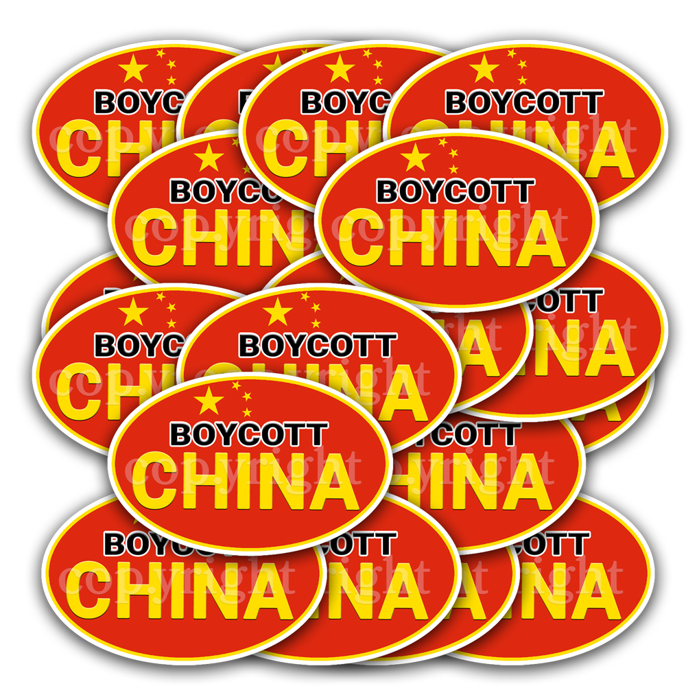 Boycott China Stickers 20 Decals