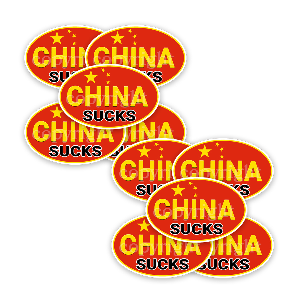 China Suck Stickers 10 Decals
