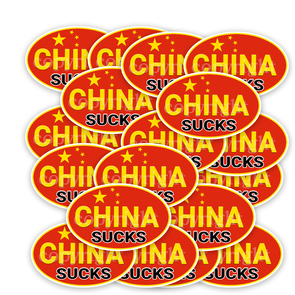 China Suck Stickers 20 Decals