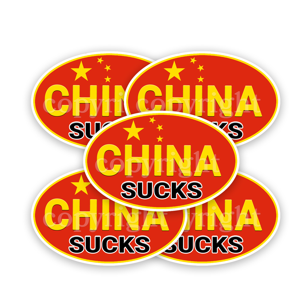 China Suck Stickers 5 Decals