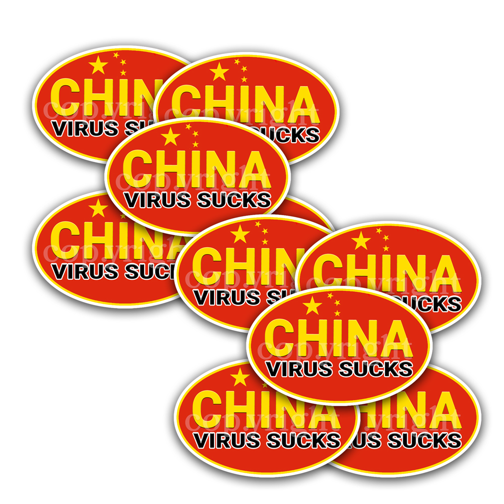 China Virus Sucks Stickers 10 Decals