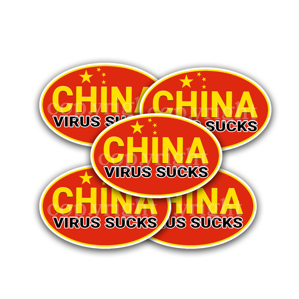 China Virus Sucks Stickers 5 Decals
