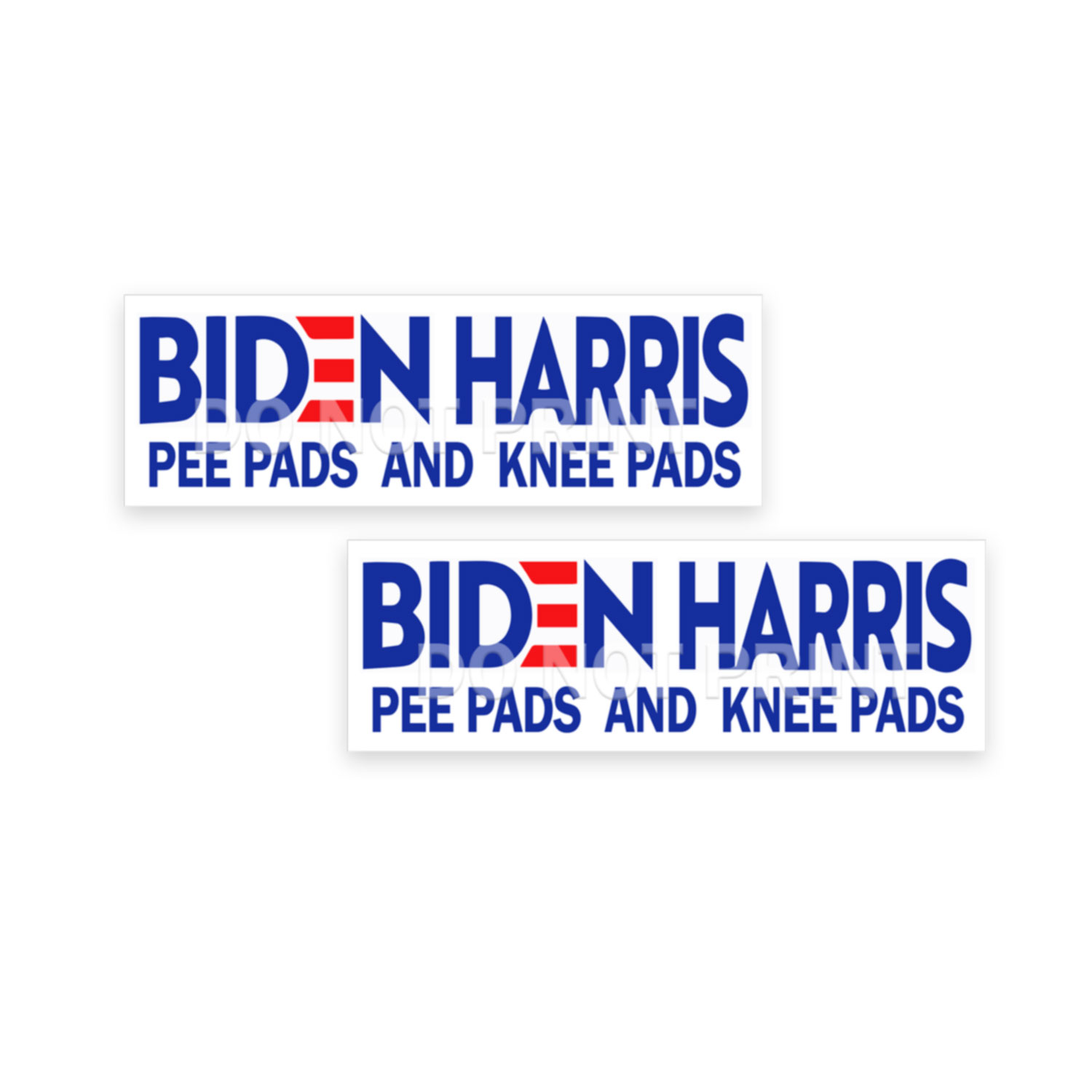 Biden Harris Pee Pads and Knee Pads Stickers 2 Pack 2